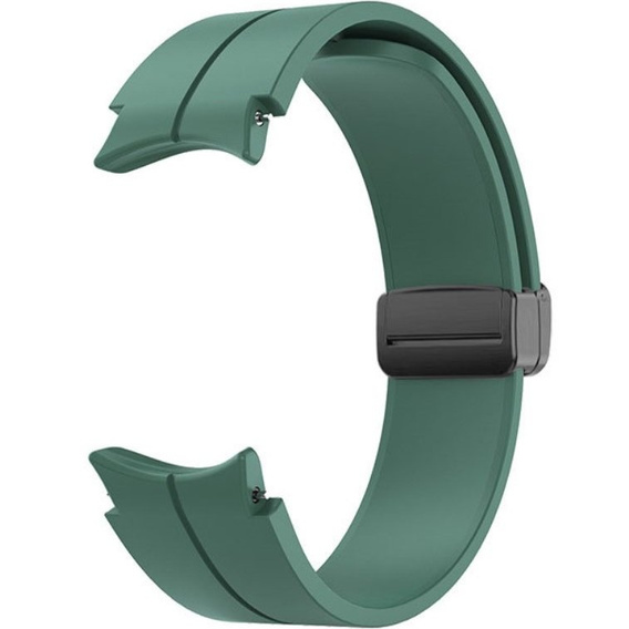 Pasek Silikonowy do Samsung Galaxy Watch 4/5/6 40/42/43/44/45/46/47mm, Ciemny zielony