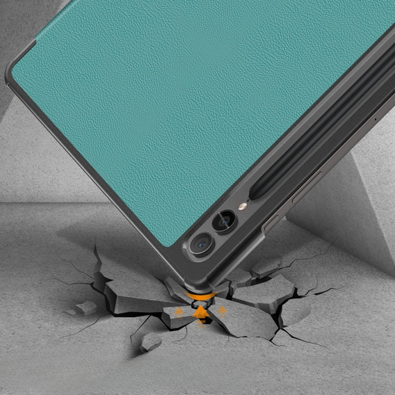 Etui do Samsung Galaxy Tab S9 Plus, Smartcase z miejscem na rysik, zielone