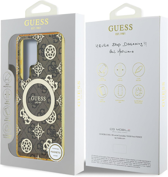 Etui GUESS Magnetic IML Peony do Samsung Galaxy S25 Ultra