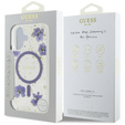 Etui GUESS HC MagSafe Resin Flowers and Glitter do iPhone 16