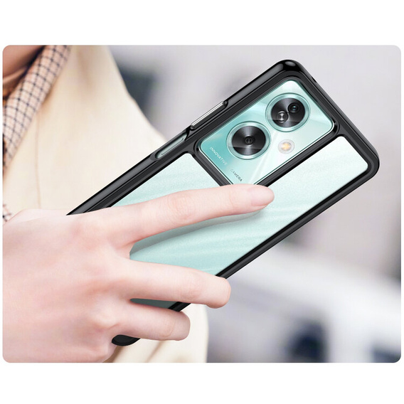 Etui do Oppo A79 5G, Fusion Hybrid, przezroczyste / czarne