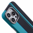 Etui do iPhone 13 Pro Max, Carbon Fiber MagSafe, czarne / niebieskie