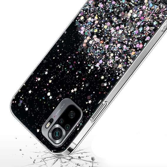 Etui do Xiaomi Redmi Note 10/10S, Glittery, czarne