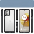 Etui do Motorola Moto G73 5G, Fusion Hybrid, przezroczyste / czarne