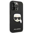 Etui Karl Lagerfeld do iPhone 14 Pro Max, Saffiano Karl's Head Patch, czarne