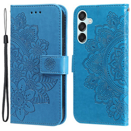 Etui z klapką do Samsung Galaxy M15 5G, Mandala, niebieskie
