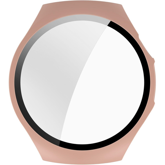 2w1 Etui z twardą ramką i szkłem hartowanym do Huawei Watch 5 42mm - różowe