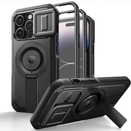Dexnor Magnet Case – etui do iPhone 14 Pro z osłoną aparatu i podstawką - czarne