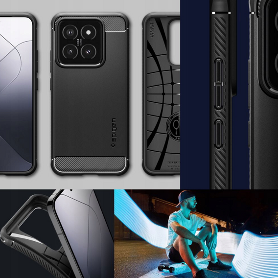 Etui Spigen do Xiaomi Redmi Note 13 5G, Rugged Armor, czarne