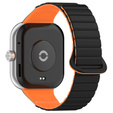 Pasek Silikonowy do Xiaomi Redmi Watch 4 / Xiaomi Smart Band 8 Pro / Xiaomi Smart Band 9 Pro, Czarny/Pomarańczowy