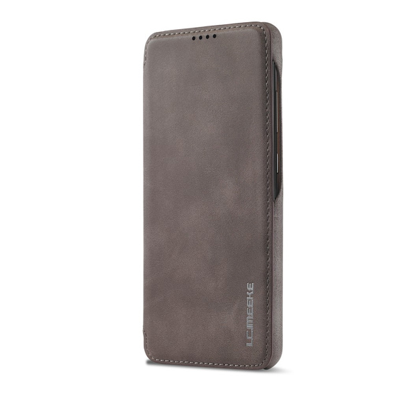 Etui z klapką do Samsung Galaxy A52 5G / 4G, LC.IMEEKE, szare