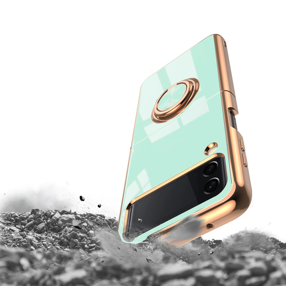 Etui do Samsung Galaxy Z Flip 4 5G, Electro Ring, miętowe
