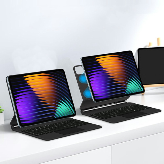 Etui z klawiaturą do Xiaomi Pad 7 / 7 Pro, Magnetic Keyboard Touchpad, czarne