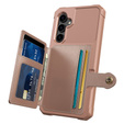 Etui do Samsung Galaxy S23 FE, Card Holder Kickstand, różowe