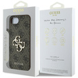Etui GUESS do iPhone 16E, 4G Big Metal Logo, brązowe