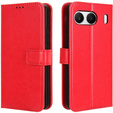 Etui z klapką do OnePlus Nord 4, Crazy Horse Wallet, czerwone