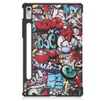 Etui do Lenovo Tab P11 Pro Gen 2 TB132FU TB132XU 11.2", Trójdzielne z miejscem na rysik, Graffiti