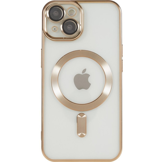 Etui do iPhone 14, Electro MagSafe, złote + Szkło na ekran