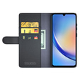 Etui z klapką do Samsung Galaxy A35 5G, Split Leather, czarne