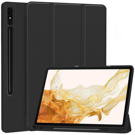 Etui do Samsung Galaxy Tab S10+ Plus, Smartcase z miejscem na rysik, czarne