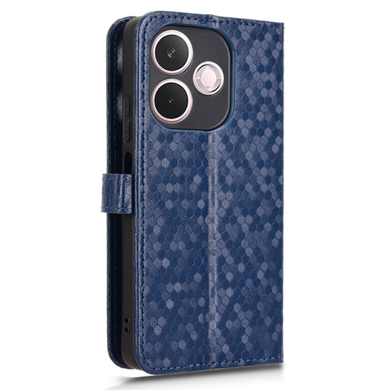 Etui z klapką do Oppo A5 Pro 5G, Wallet Rhombus, niebieskie