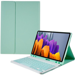 Etui z klawiaturą do Samsung Galaxy Tab S7 T870/T875 / S8, Pen Slot, zielone