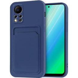 Etui do Infinix Hot 11s, silikonowe z miejscem na kartę, Silicone Lite Pocket, Granatowe