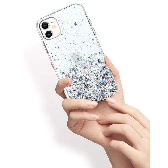 Etui do iPhone 11, Glittery, przezroczyste