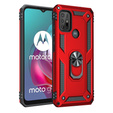 Etui pancerne do Motorola Moto G10/G30, Nox Case Ring, czerwone