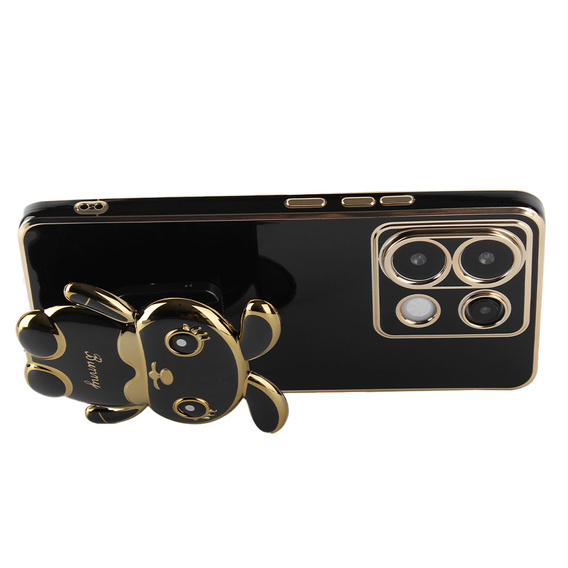 Etui do Xiaomi Redmi Note 13 Pro 5G, Rabbit, czarne + Szkło Hartowane 9H