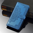 Etui z klapką do Motorola Moto E20/E30/E40, Mandala, niebieskie