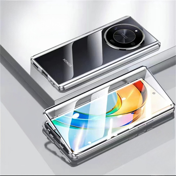 Etui do Honor Magic 7 Lite, Magnetic Dual Glass, czarne