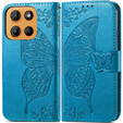 Etui z klapką do Motorola Moto G15 / Motorola Moto G15 Power, Butterfly, niebieskie
