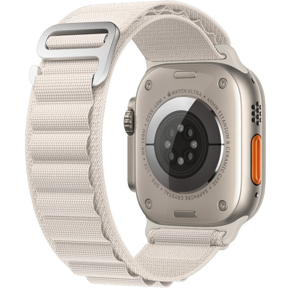 Zestaw Pasek Nylonowy + Etui 2w1 do Apple Watch 7/8/9 45mm, Biały
