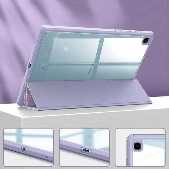 Etui Smartcase Hybrid do Samsung Galaxy Tab S6 Lite, z miejscem na rysik – fioletowe Marble