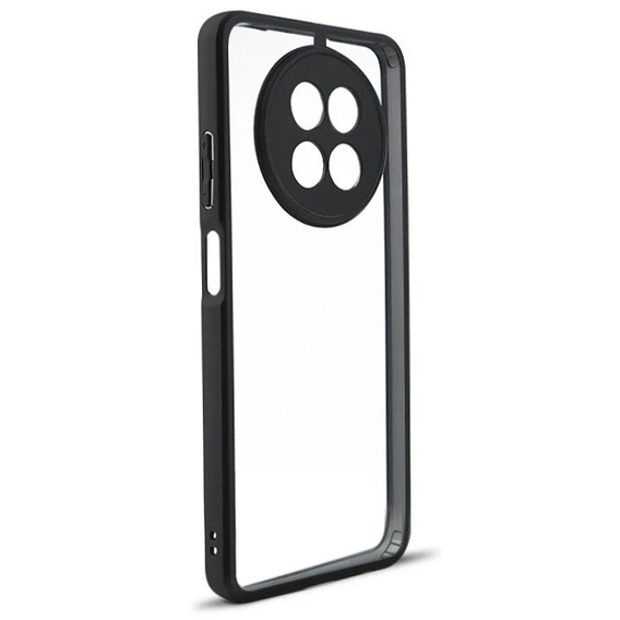 Etui do Realme 12, Fusion Hybrid, z ochroną aparatu, przezroczyste / czarne