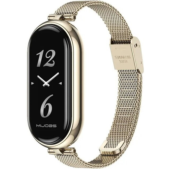 Pasek Bransoleta Milanese do Xiaomi Smart Band 10 / 9 / 8, Złoty