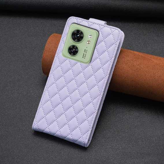 Etui z klapką do Motorola Edge 40 5G, Wallet, BINFEN COLOR, fioletowe
