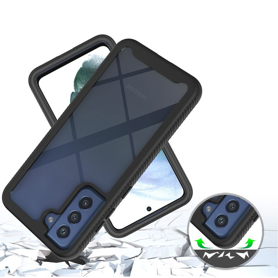 Etui do Samsung Galaxy S21 FE, Shockproof, z folią, czarne