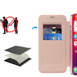 Etui z klapką do iPhone 16, RFID Wallet MagSafe z ochroną aparatu, różowe