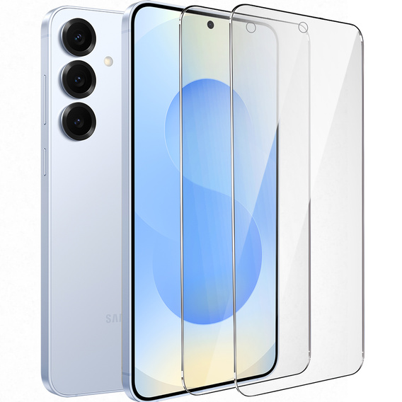 2x Szkło Hartowane do Samsung Galaxy S24+/S25+ Plus, ERBORD 9H Hard Glass, szybka
