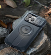 Etui pancerne do iPhone 16 Pro Max, Dexnor CamProtect MagSafe, niebieskie (Dwie ramki)