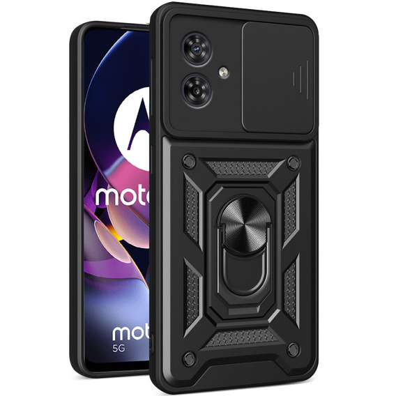 Etui pancerne do Motorola Moto G54 5G, CamShield Slide, czarne