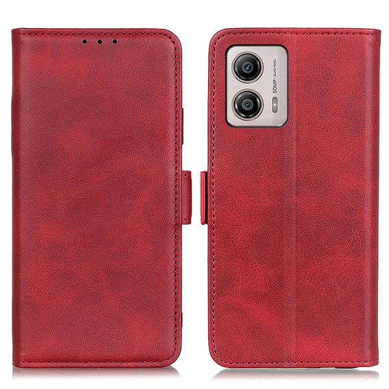 Etui z klapką do Motorola Moto G53 5G / G13 / G23, Wallet, czerwone