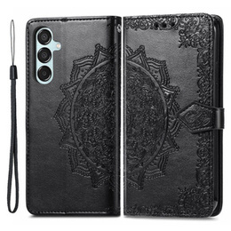 Etui z klapką do Samsung Galaxy M15 5G, Mandala, czarne