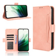 Etui z klapką do Xiaomi Redmi 15 5G / 4G, Card Slot, portfelowe, różowe