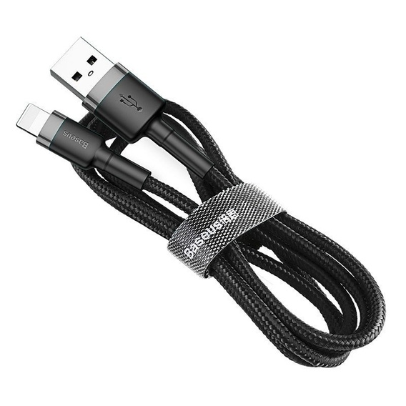 Baseus Cafule – kabel USB-A do Lightning 0,5 m 2,4A - szaro-czarny