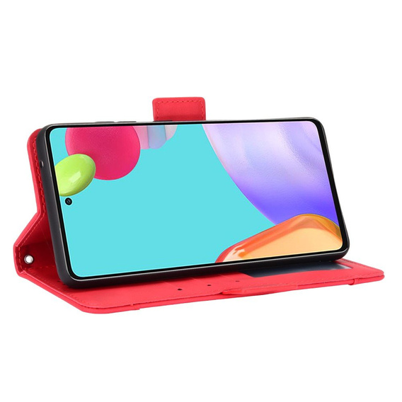 Etui z klapką do Samsung Galaxy A52 / A52s, Card Slot, czerwone
