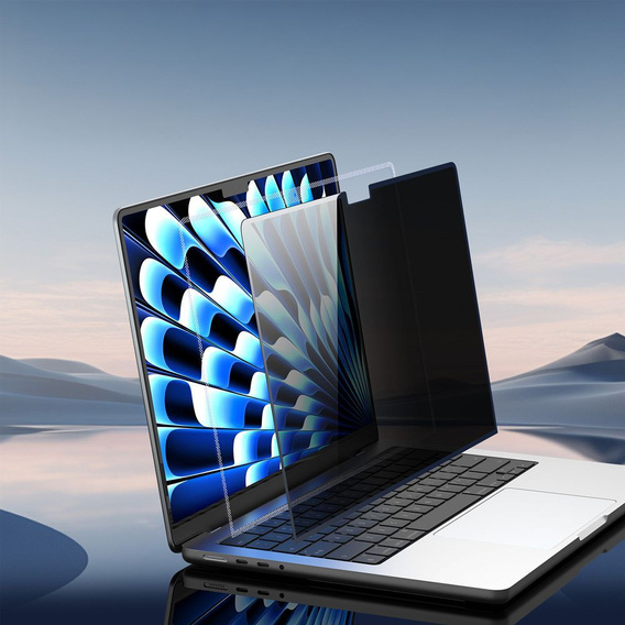 Folia prywatyzująca Dux Ducis Privacy Film na MacBook Air 13.6" 2022/2024/2025– ochrona prywatności i komfort pracy