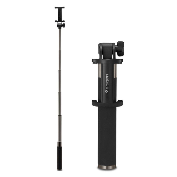 Uchwyt selfie stick, Spigen S530W, Wireless, bluetooth, do zdjęć, czarny